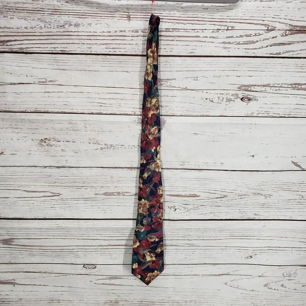 Hunting Horn Classics Men's Floral 100%Silk Handmade Neck Tie